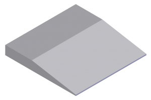 Composite blade seal relief edge shape.
