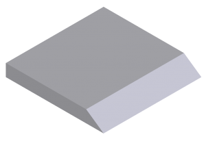 Composite blade standard edge shape.