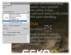 Image 5: Highlighted and zoomed in on error in Illustrator®.