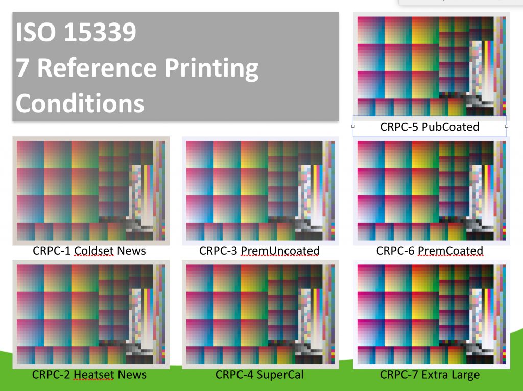 Print example of the 7 new reference print conditions