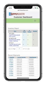 SupplySentry Mobile Dashboard