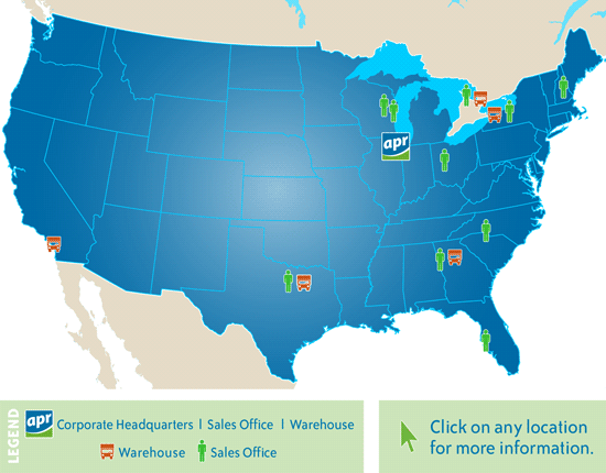 APR Locations Map
