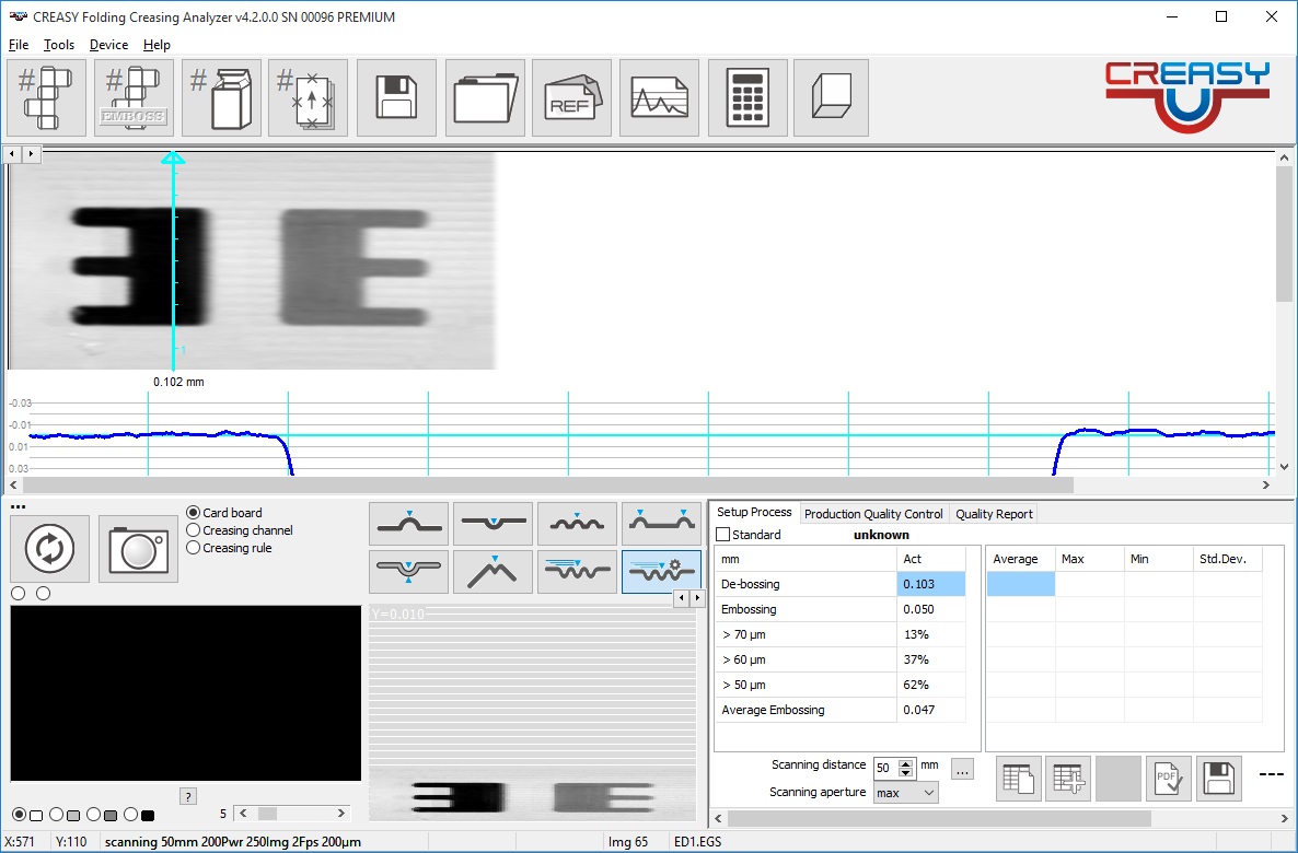 Embossing Measurement screenshot 2